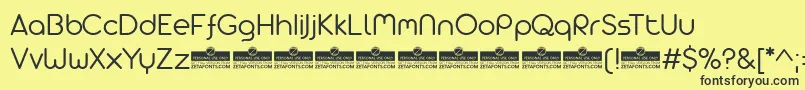 AristaProAlternateLightTrial Font – Black Fonts on Yellow Background