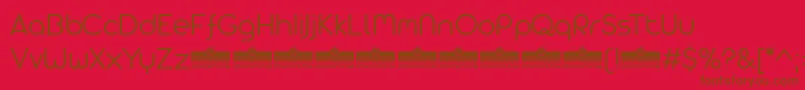 AristaProAlternateLightTrial-Schriftart – Braune Schriften auf rotem Hintergrund
