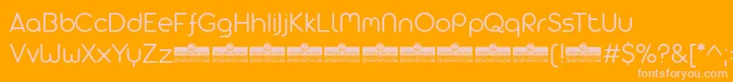 AristaProAlternateLightTrial Font – Pink Fonts on Orange Background