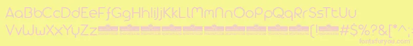 Шрифт AristaProAlternateLightTrial – розовые шрифты на жёлтом фоне