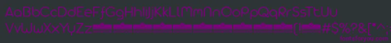Czcionka AristaProAlternateLightTrial – fioletowe czcionki na czarnym tle