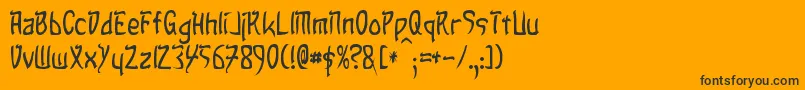 Taibaijan Font – Black Fonts on Orange Background