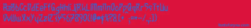 Taibaijan Font – Blue Fonts on Red Background