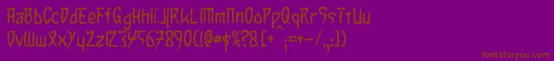 Taibaijan Font – Brown Fonts on Purple Background