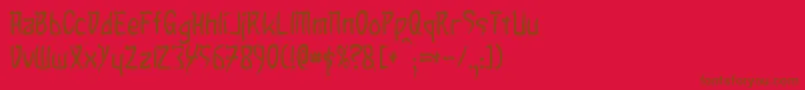 Taibaijan Font – Brown Fonts on Red Background