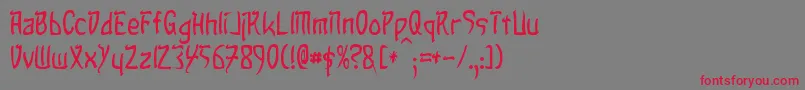 Taibaijan-Schriftart – Rote Schriften auf grauem Hintergrund
