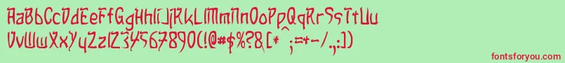 Taibaijan Font – Red Fonts on Green Background