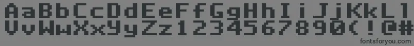 フォントDlxfont – 黒い文字の灰色の背景