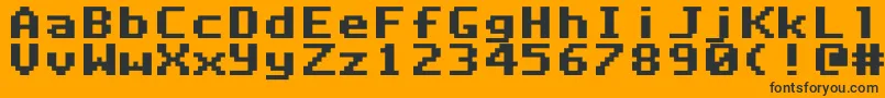 Dlxfont Font – Black Fonts on Orange Background