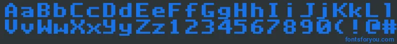 フォントDlxfont – 黒い背景に青い文字