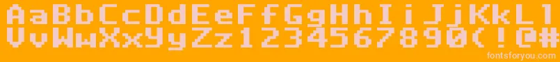 フォントDlxfont – オレンジの背景にピンクのフォント