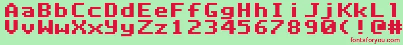 Dlxfont Font – Red Fonts on Green Background