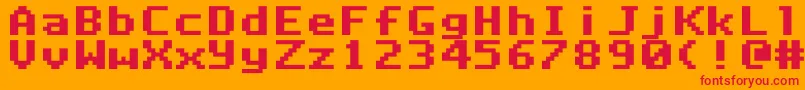 Dlxfont Font – Red Fonts on Orange Background