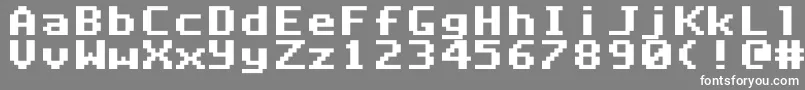 フォントDlxfont – 灰色の背景に白い文字