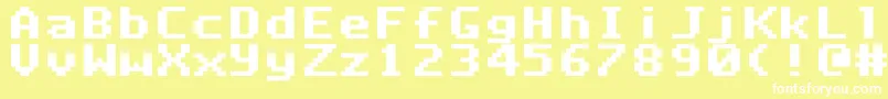 フォントDlxfont – 黄色い背景に白い文字