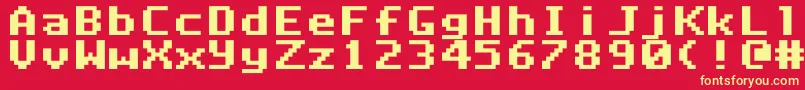 Dlxfont Font – Yellow Fonts on Red Background