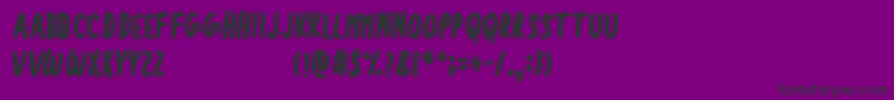 BexirowPersonalUseOnly-fontti – mustat fontit violetilla taustalla