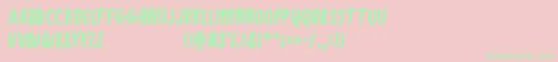 BexirowPersonalUseOnly Font – Green Fonts on Pink Background