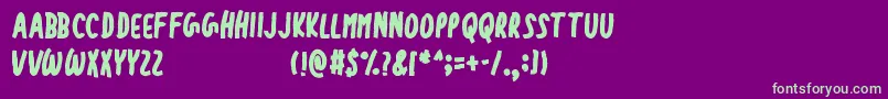 BexirowPersonalUseOnly Font – Green Fonts on Purple Background