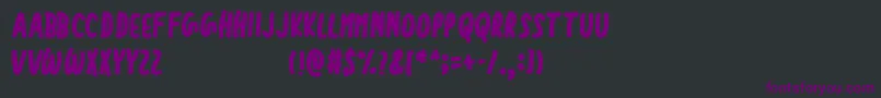 Шрифт BexirowPersonalUseOnly – фиолетовые шрифты на чёрном фоне
