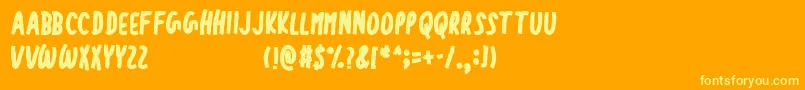 BexirowPersonalUseOnly Font – Yellow Fonts on Orange Background