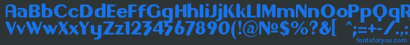 Gilgon Font – Blue Fonts on Black Background