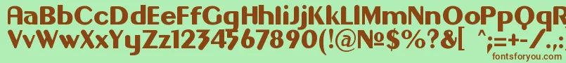 Gilgon Font – Brown Fonts on Green Background