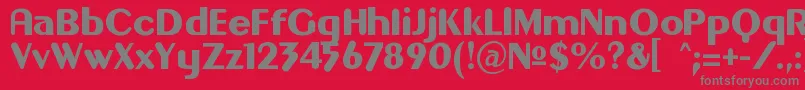 Gilgon Font – Gray Fonts on Red Background