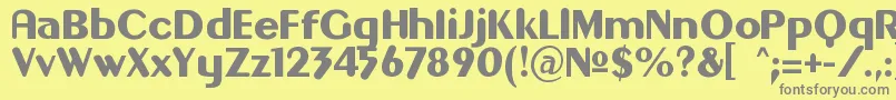 Weitere Informationen zur Gilgon-Schriftart Gilgon-Schriftart – Graue Schriften auf gelbem Hintergrund