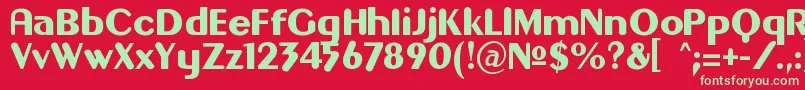 Gilgon Font – Green Fonts on Red Background