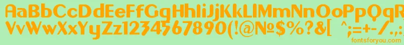 Gilgon Font – Orange Fonts on Green Background