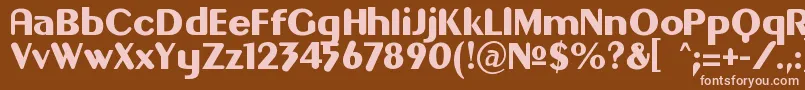 Gilgon Font – Pink Fonts on Brown Background