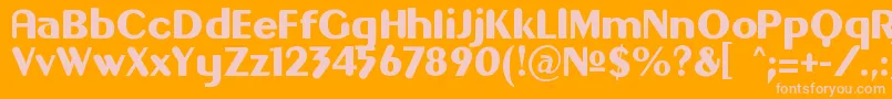 Gilgon Font – Pink Fonts on Orange Background