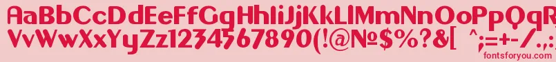 Gilgon Font – Red Fonts on Pink Background