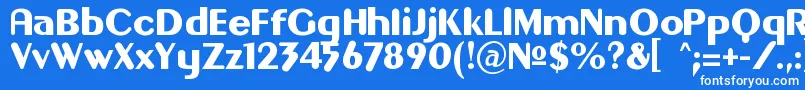 フォントGilgon – 青い背景に白い文字