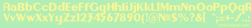 Gilgon Font – Yellow Fonts on Green Background