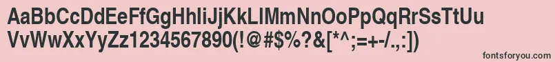 SansNarrowBold Font – Black Fonts on Pink Background