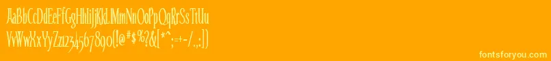 Echelon ffy Font – Yellow Fonts on Orange Background