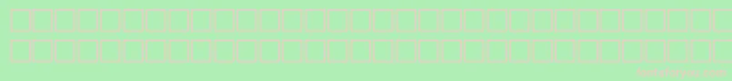 Fonte IngeniusRegular – fontes rosa em um fundo verde