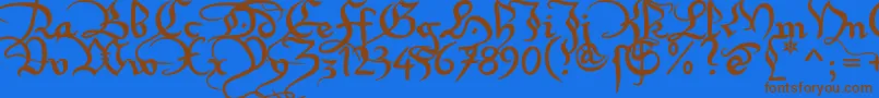 Подробнее о шрифте XirwenaRegular Шрифт XirwenaRegular – коричневые шрифты на синем фоне