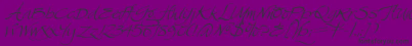SwanSong-fontti – mustat fontit violetilla taustalla