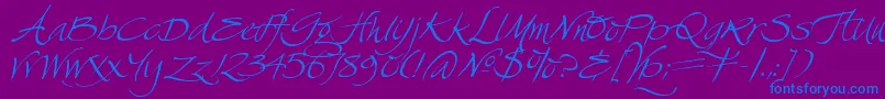 Шрифт SwanSong – синие шрифты на фиолетовом фоне