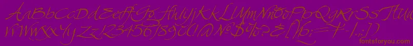 SwanSong Font – Brown Fonts on Purple Background