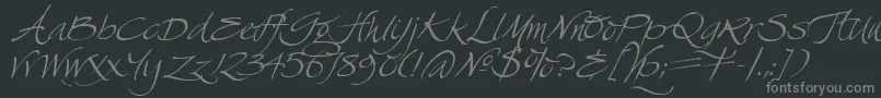 フォントSwanSong – 黒い背景に灰色の文字