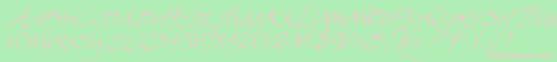 Шрифт SwanSong – розовые шрифты на зелёном фоне