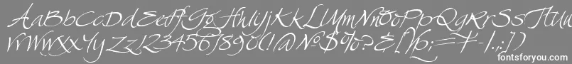 SwanSong-fontti – valkoiset fontit harmaalla taustalla