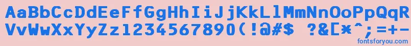 F25BankPrinterBold Font – Blue Fonts on Pink Background