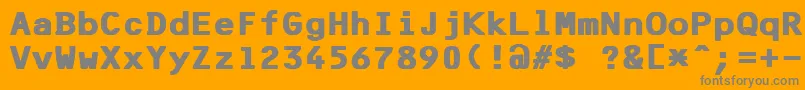 F25BankPrinterBold Font – Gray Fonts on Orange Background