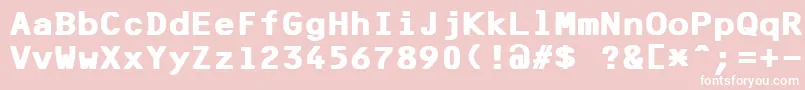 F25BankPrinterBold Font – White Fonts on Pink Background
