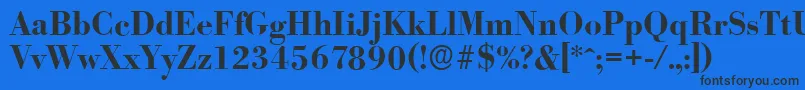 BodoniserialBold Font – Black Fonts on Blue Background